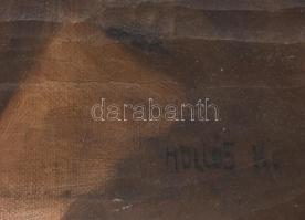 Hollós-Holczer Károly (1873-?): Fiú portré. Olaj, vászon, jelzett. Vakráma nélkül, feltekerve, sérül...