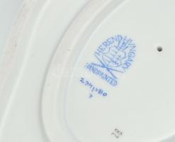 Herendi Viktória mintás szószos tál, kézzel festett, jelzett, kopásnyomokkal