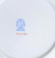 Herendi Viktória mintás süteményes készlet, kézzel festett, jelzett, kopásnyomokkal