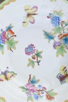 Herendi Viktória mintás 6db mélytányér, kézzel festett porcelán, jelzett, kopásnyomokkal