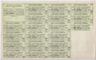 Budapest 1942. "Hangya Termelő-Értékesítő és Fogyasztási Szövetkezet" névre szóló részvény...