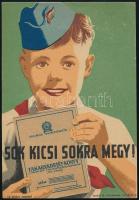 cca 1955 Sok kicsi sokra megy Takarékbetétkönyv reklám, 14,5×10 cm