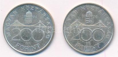 1994. 200Ft Ag "Deák" (2x) T:1-,2 Adamo F13
