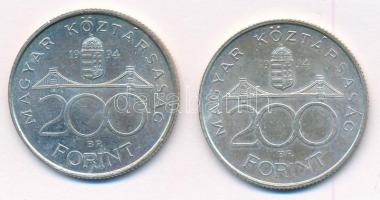 1994. 200Ft Ag "Deák" (2x) T:1-,2 Adamo F13