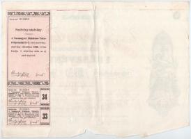 Szombathely 1926. "Vas Megyei Általános Takarékpénztár" névre szóló részvény 50P-ról (2x) ...