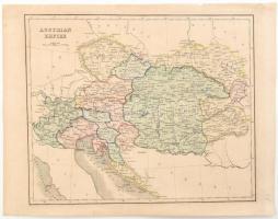 1850 Ausztria-Magyarország térképe / Map of Austria-Hungary 24,5x20 cm Színezett rézmetszet