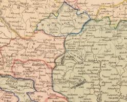 1850 Ausztria-Magyarország térképe / Map of Austria-Hungary 24,5x20 cm Színezett rézmetszet