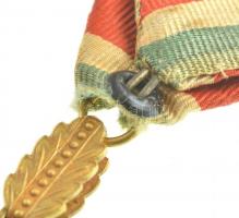 1923. "I. Osztályú Tiszti Szolgálati Jel" aranyozott Br kitüntetés eredeti kopottas mellsz...