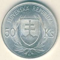 Szlovákia 1944. 50K Ag "5. Függetlenségi évforduló" T:2/3+