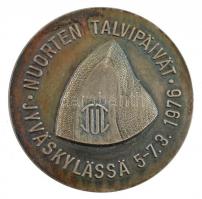 Finnország 1976. Téli Ifjúsági Napok Jyväskylässä-ban, 1976. március 5-7. fém emlékérem nem saját tokban (36mm) T:1 Finland 1976. Nuorten Talvipäivät - Jyväskylässä 5-7. 3. 1976 (Youth Winter Days in Jyväskylässä) metal medallion in not original case (36mm) C:UNC