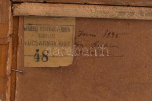 Jelzés nélkül, feltehetően a XIX. sz. végén/XX. sz, elején működött magyar festő alkotása: Vízparti ...