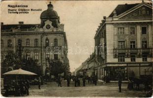 1922 Nagykanizsa, Magyar Általános Biztosító Társaság palotája, piac, Barta és Fürst üzlete, Hungária biztosító (EB)