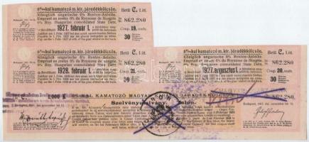 Budapest 1917. "A magyar korona országai 6%-kal kamatozó Járadékkölcsön" államadóssági köt...