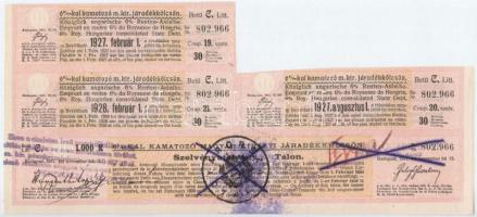 Budapest 1917. "A magyar korona országai 6%-kal kamatozó Járadékkölcsön" államadóssági köt...