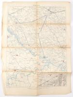 cca 1910 Milano-Pavia környékének térképe. / Map of Milano Pavia 42x57 cm