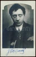 Törzs Jenő fotólap a színész saját kezű aláírásával