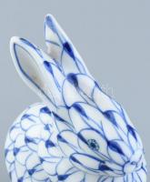 Jelzetlen porcelán nyuszi, kopott, m:13,5cm