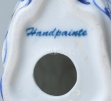 Jelzetlen porcelán nyuszi, kopott, m:13,5cm