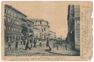 1900 Fiume, Rijeka; Via Porto / street (b)