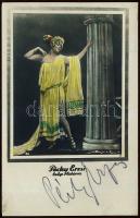 Péchy Erzsi fotólap a színésznő saját kezű aláírásával