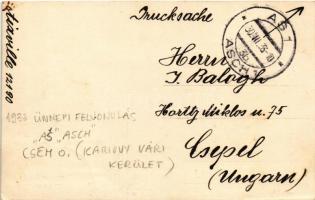1933 As, Asch; Sparcasse, Franz Nauthe / festival, celebration. photo (TCV card)