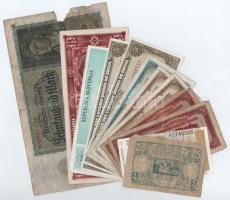 Vegyes 12db-os papírpénz tétel, nagyrészt jugoszláv bankjegyek T:III,III- Mixed 12pcs of paper money lot, mainly Yugoslavian banknotes C:F,VG