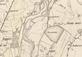 1866 Plan zum Gefechte bei Oswiecim am 21. Juni 1866. A porosz-osztrák-olasz háború Auschwitzi csata...