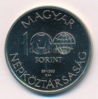 1985. 100Ft alpakka "Labdarúgó Világbajnokság 1986 - Mexikó" T:BU Adamo EM92