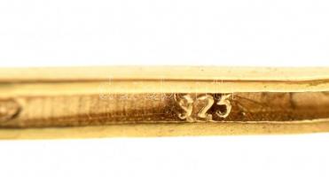 Aranyozott ezüst(Ag) fülbevalópár, jelzett, h: 2,5 cm, bruttó: 5,6 g