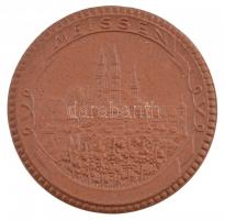 NDK ~1960. "Meissen" kétoldalas kerámia emlékérem, a "Meisseni Porcelánmanufaktúra&qu...