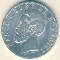 Románia 1883B 5L Ag I.Károly T:3 ph