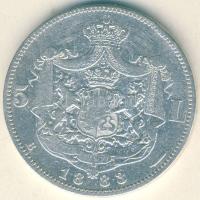 Románia 1883B 5L Ag I.Károly T:3 ph.