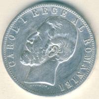 Románia 1882B 5L Ag I.Károly T:3 kis ph