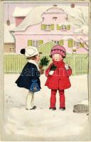 1925 Children art postcard. Wenau-Delila 2128. litho (EK)