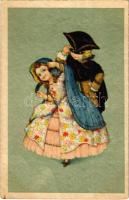 Children art postcard, carnival. Ross-Monopol 1005. (EB)