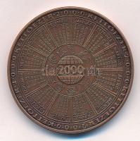 2000. "MÉE köszönti az Államalapítás ezredik évfordulóját" bronz naptárérem (42,5mm) T:1-  Adamo BP50