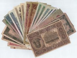 Vegyes 23 db-os korona-pengő-forint bankjegy tétel közte 1916. 1K és 1980. 500Ft T:II-IV köztük szép...