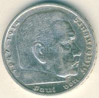 Német 3. Birodalom 1935A 5M Ag "Hindenburg" T:3 ph.