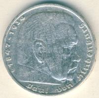 Német 3. Birodalom 1935D 5M Ag "Hindenburg" T:3 k. ph.