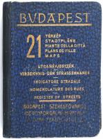 Budapest, 21 térkép, utcanévjegyzék és idegenvezető címtár. Összeáll.: Gáll Pongrácz. Bp., 1942, Hellas. Félvászon kötésben,