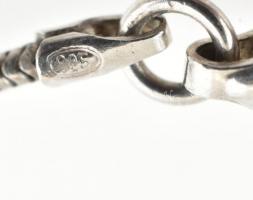 Ezüst(Ag) kígyó nyaklánc életfás medállal, jelzett, h: 50 cm, bruttó: 5,6 g