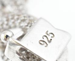 Ezüst(Ag) kövekkel gazdagon kirakott karkötő, jelzett, h: 16,5 cm, bruttó: 17,65 g