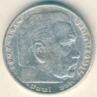 Német 3. Birodalom 1936A 5M Ag "Hindenburg" T:3 kis ph.