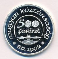 1992. 500Ft Ag "Szent László" kapszulában T:PP Adamo EM125