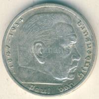 Német 3. Birodalom 1936A 5M Ag "Hindenburg" T:3 kis ph.