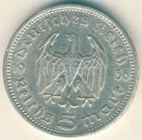 Német 3. Birodalom 1936A 5M Ag "Hindenburg" T:3 kis ph