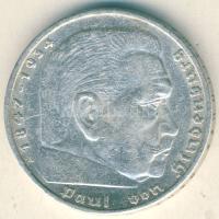 Német 3. Birodalom 1936A 5M Ag "Hindenburg" T:3 kis ph.