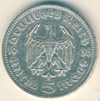 Német 3. Birodalom 1936A 5M Ag "Hindenburg" T:3 kis ph