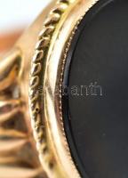 Arany (Au) 14K pecsétgyűrű, jelzett, méret: 56, bruttó: 7,1 g