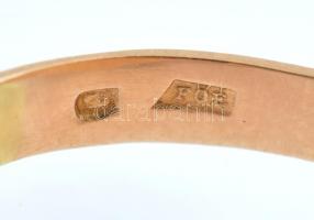 Arany (Au) 14K pecsétgyűrű, jelzett, méret: 56, bruttó: 7,1 g